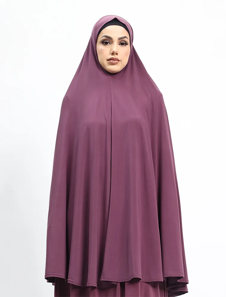 Mauve Plain Jersey Burkah
